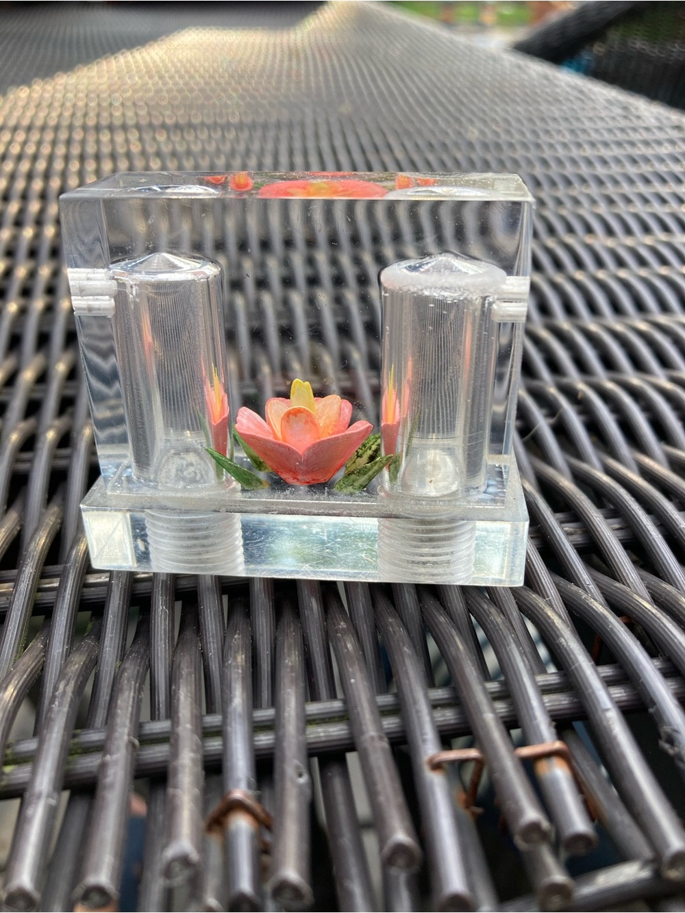 Vintage MCM Lucite acrylic salt & pepper shakers